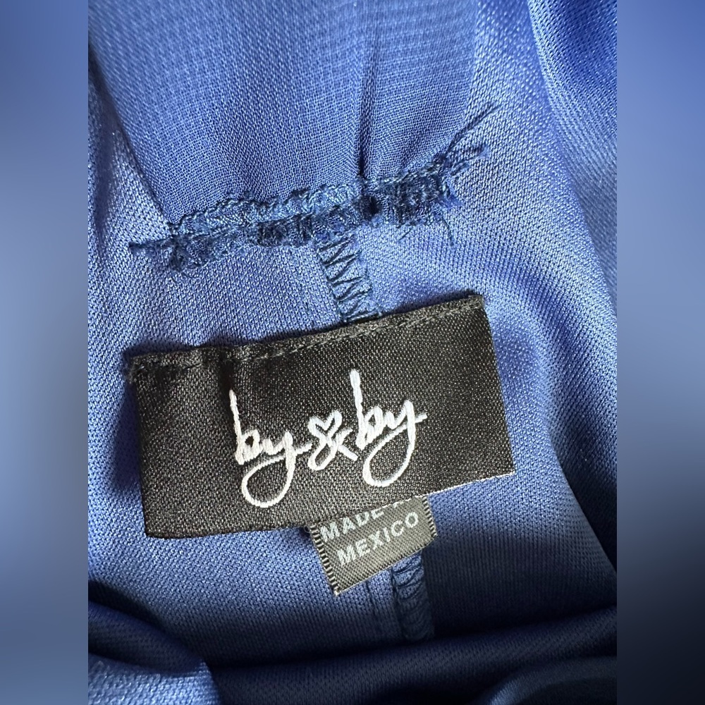 Blue, size medium short dress only worn 1 time like new. - Picture 2 of 4